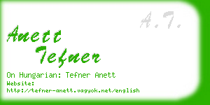 anett tefner business card